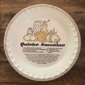 Vintage Large Pie Dish - Quiche Lorraine